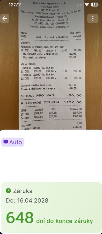 Detail záruky